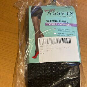 SPANX ASSETS Shaping Tights Size 2 Black‎ Textured
